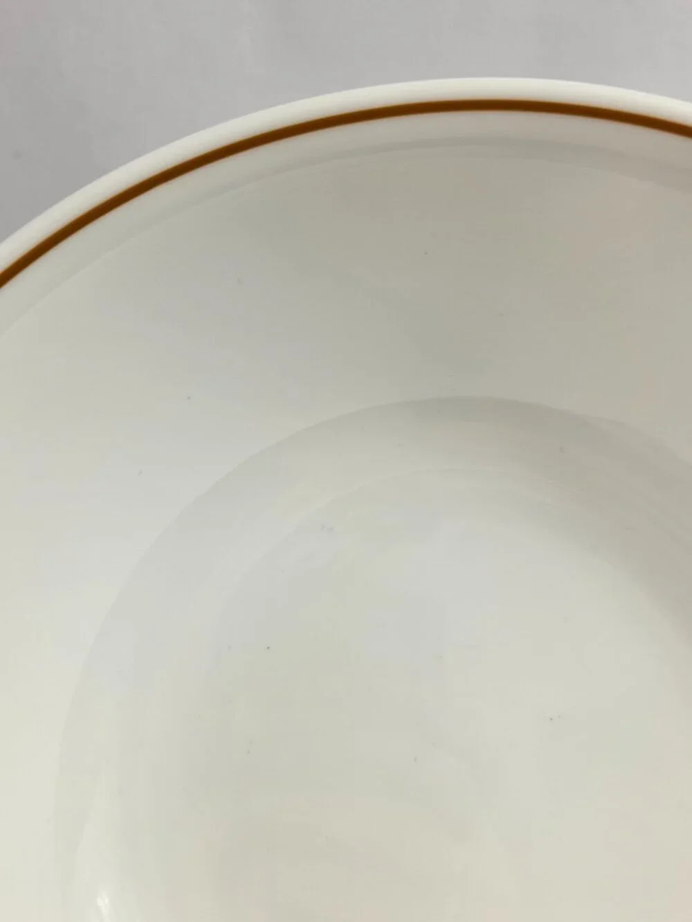 Corning Corelle Indian Summer 10 Inch Round Serving Bowl White Single Brown Ring